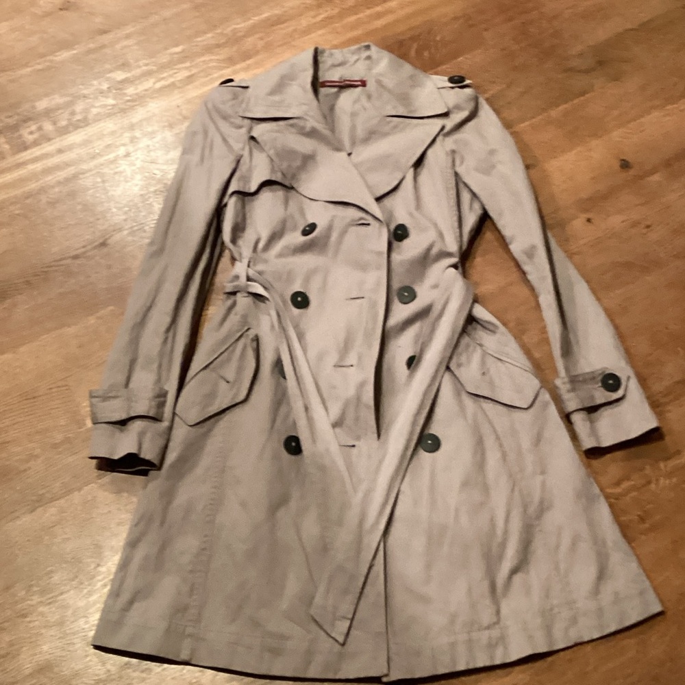 Comptoir Des Cotonniers Light Gray/tan Trench Coat